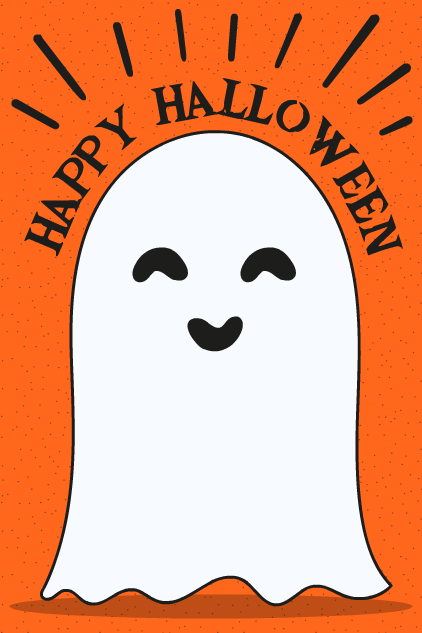 Happy Ghost Halloween ecard