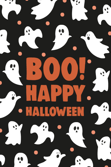 Boo Happy Halloween Ghost ecard