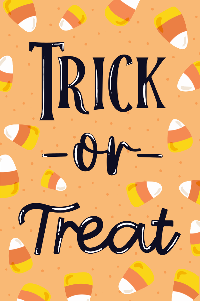 Candy Corn Trick Or Treat ecard