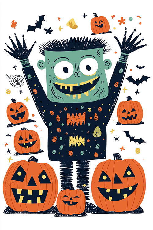 Monster Pumpkins GIF ecard