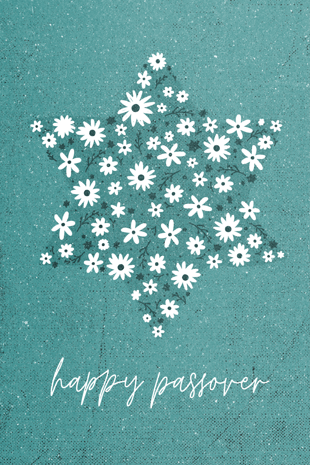 Flower Star Of David ecard