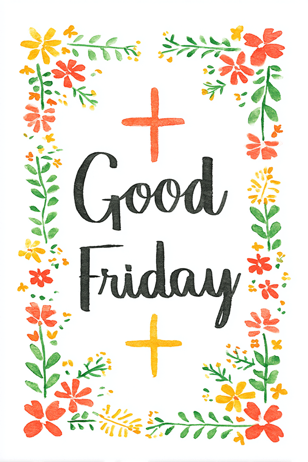 Crosses Good Friday ecard