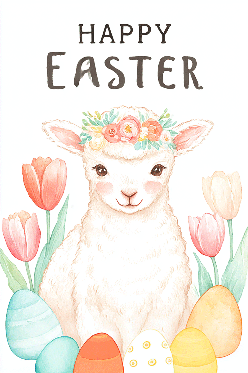 Easter Lamb ecard