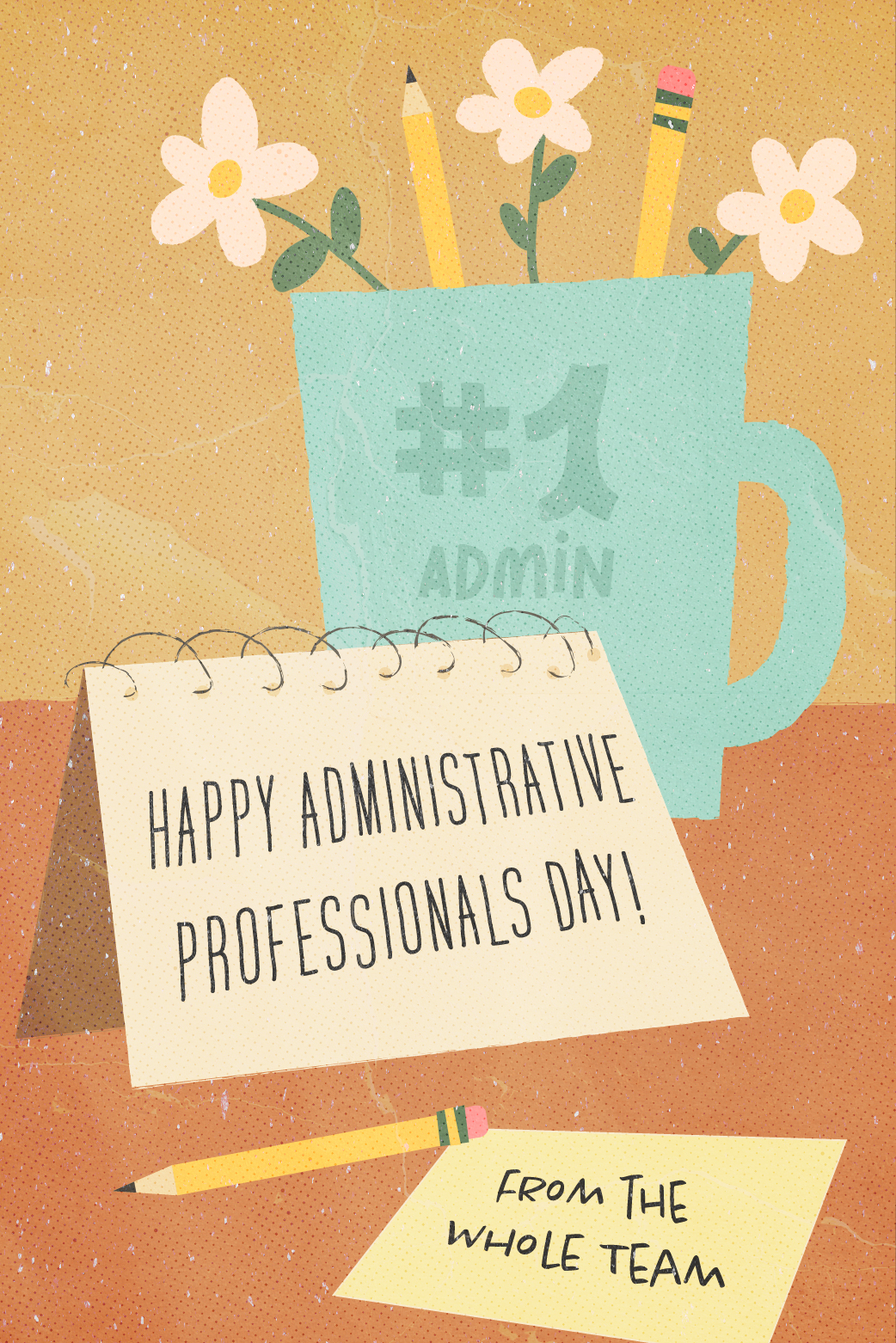 Admin Flowers Mug ecard