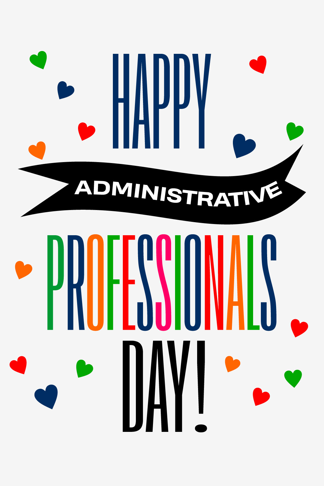 Admin Day Hearts ecard
