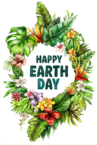 Tropical Earth Day ecard