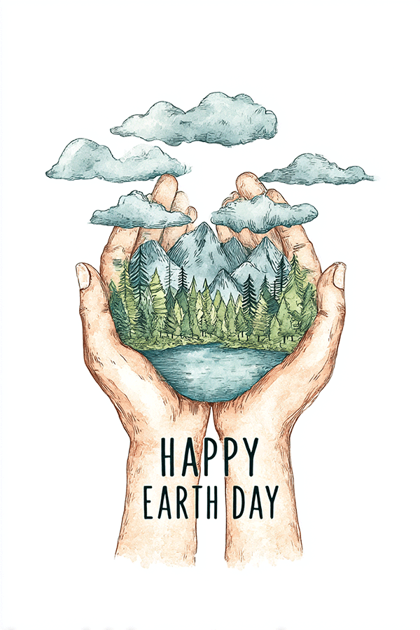 Hands Holding Earth ecard