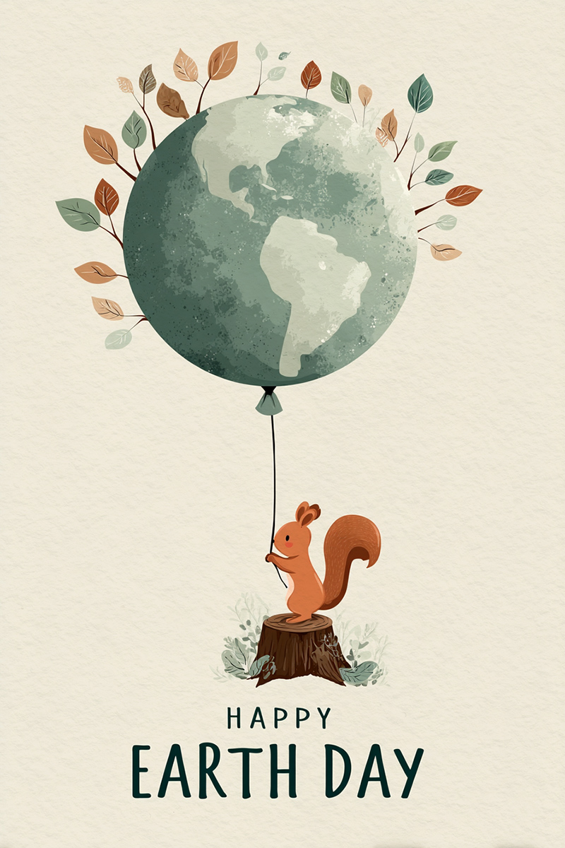 Squirrel Earth Day ecard
