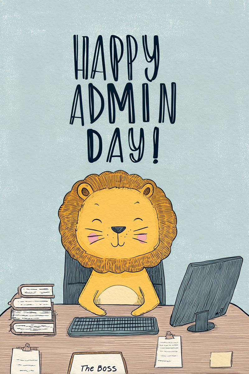 Lion Admin Professional Day ecard