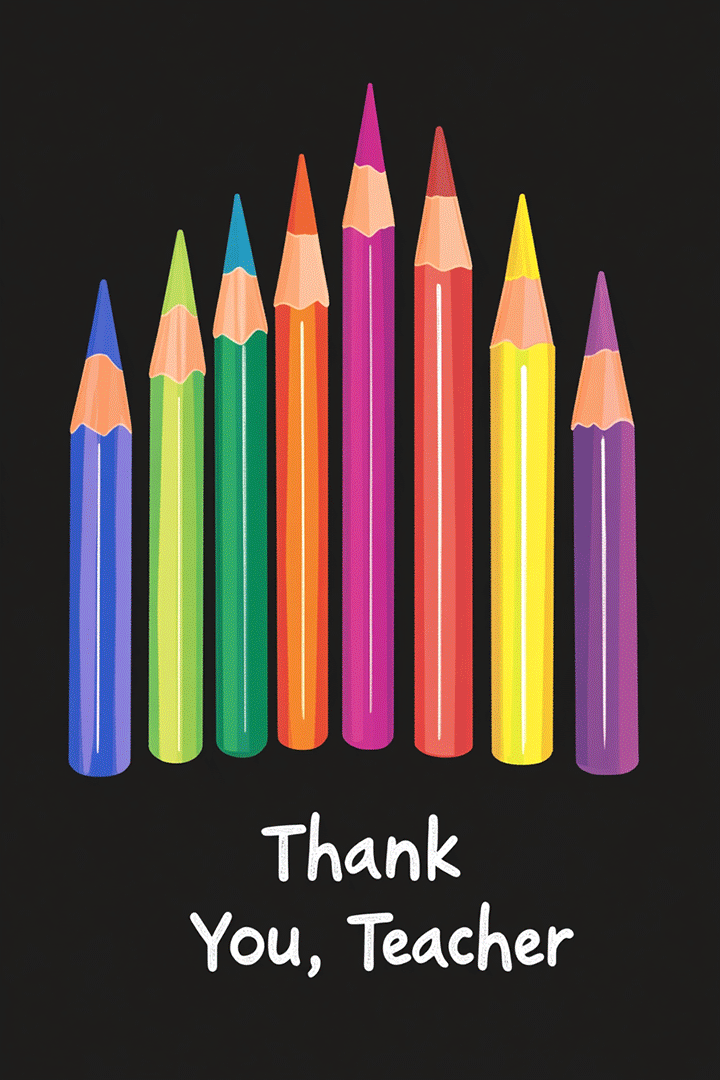Colored Pencils Teachers ecard