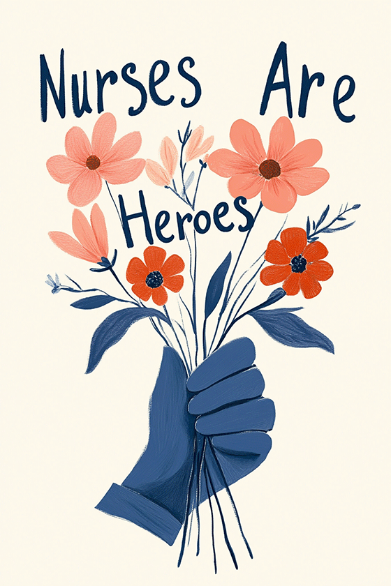 Nurses Are Heroes Flowers ecard
