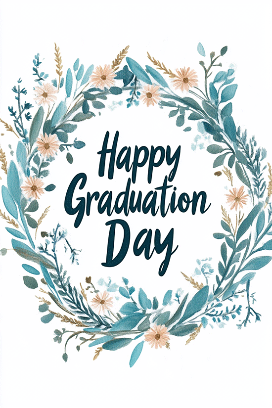 Wreath Graduation Day ecard