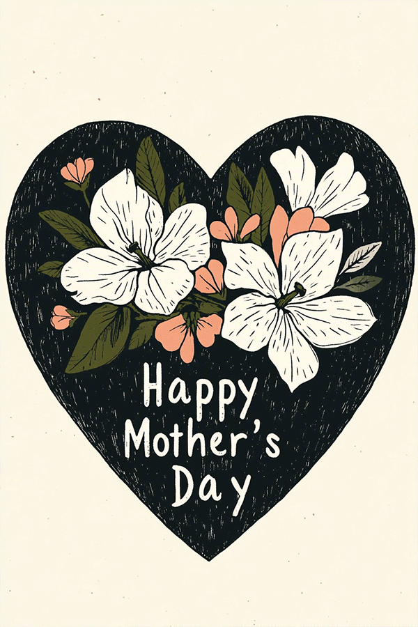 Flower Heart Mothers Day ecard