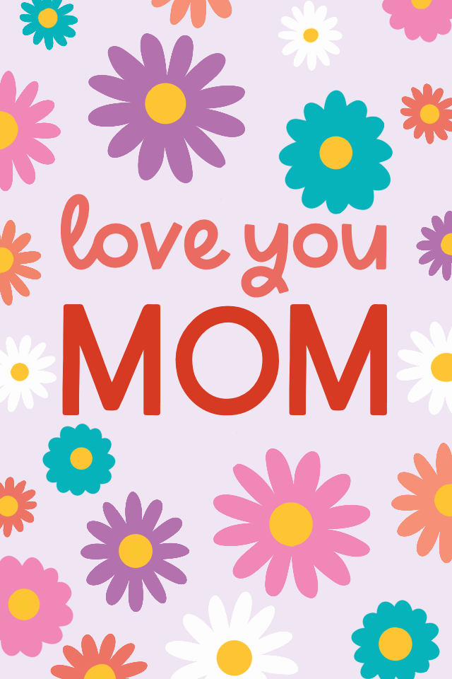 Daisy Pattern Mothers Day ecard
