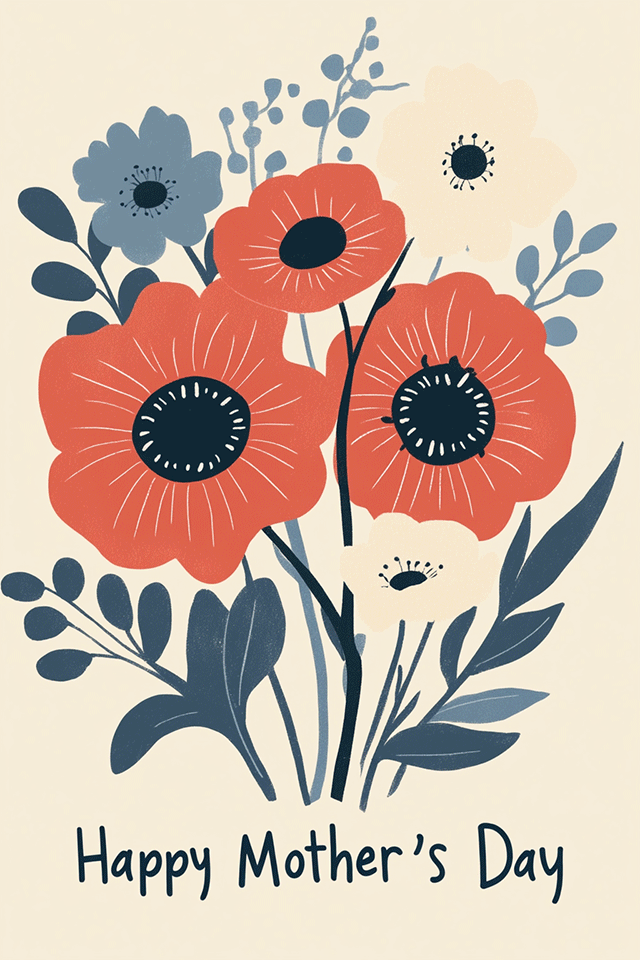 Mothers Day Poppies ecard