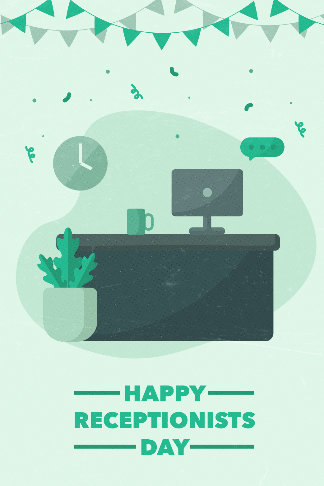 Receptionist Day Desk ecard
