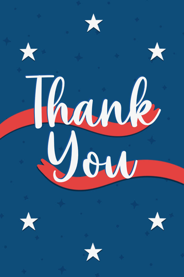 Thank You White Stars ecard