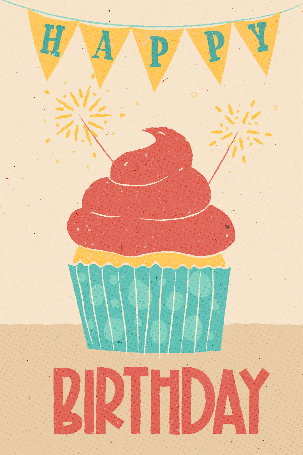 Sparkler Cupcake ecard
