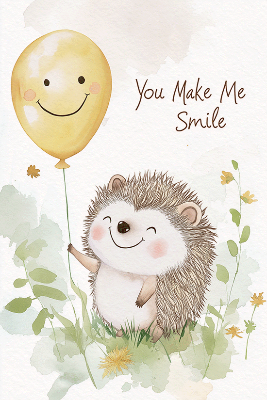 Hedgehog Smile ecard