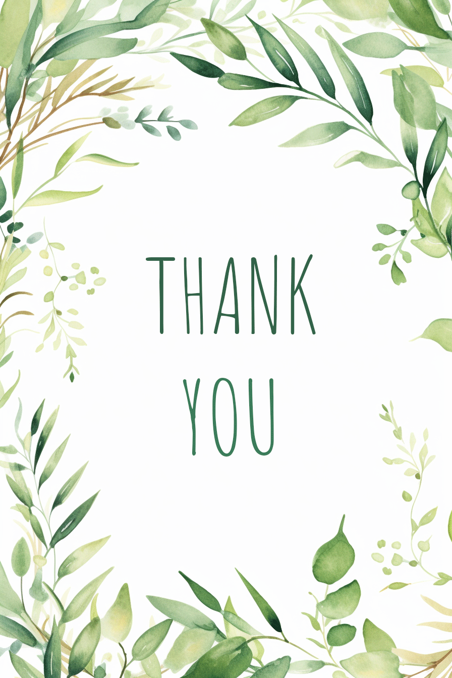 Leaves Thank You ecard
