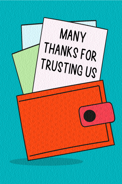 Many Thanks Wallet ecard