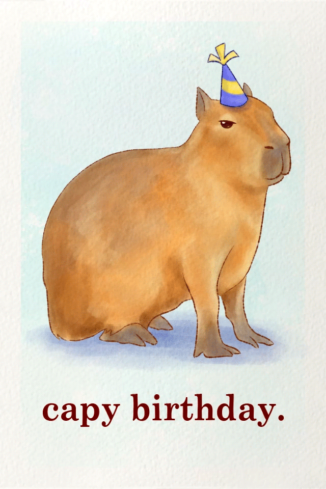 Capy Birthday ecard