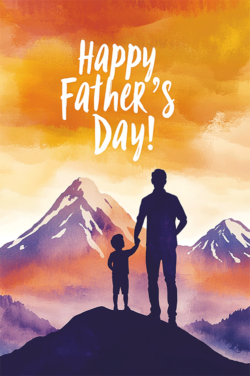 Mountains Father's Day ecard