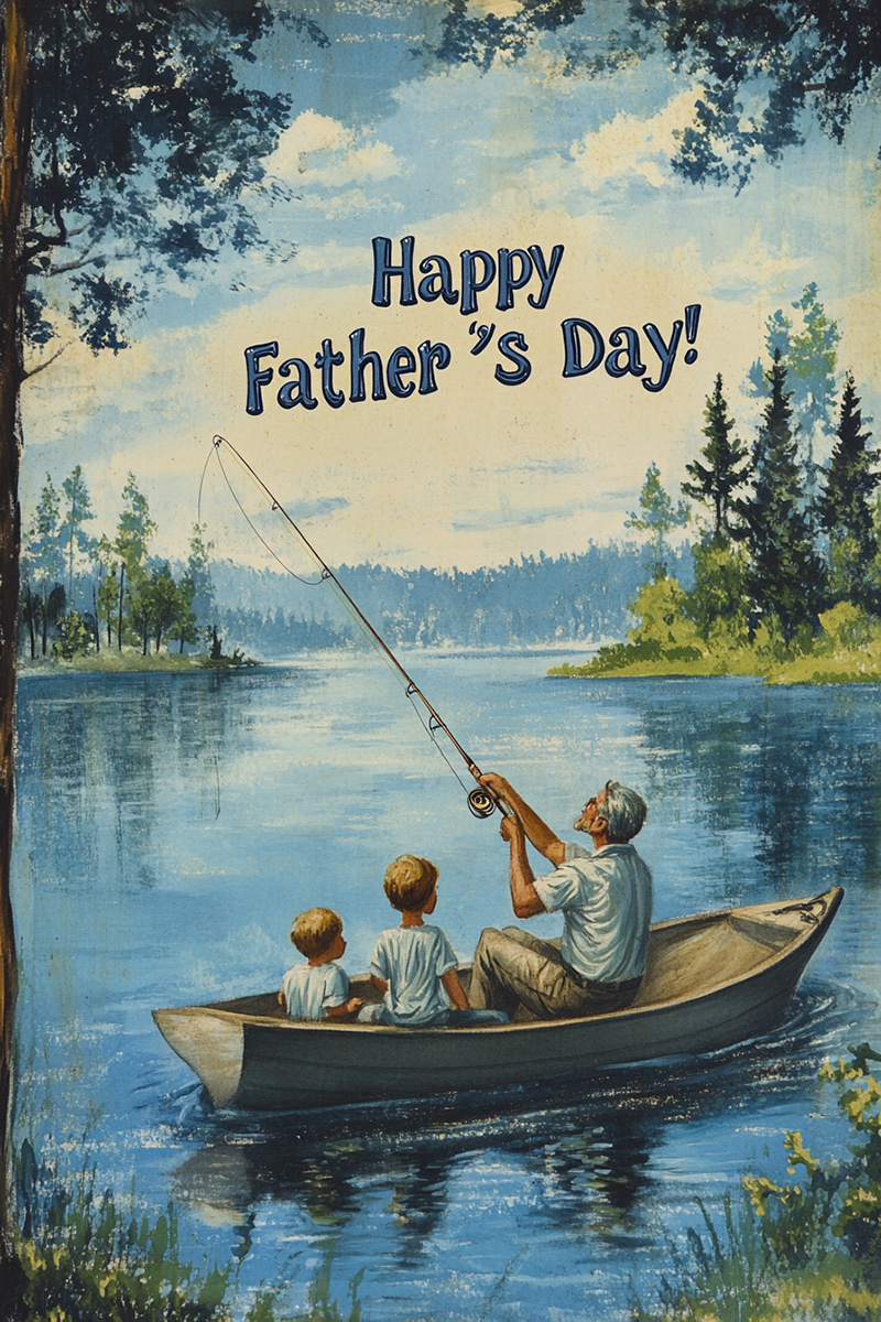 Fishing Father's Day ecard