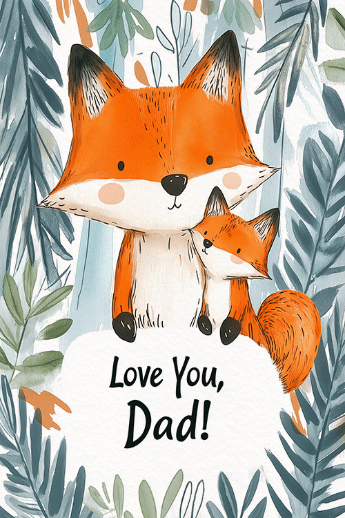 Fox I Love You Dad ecard