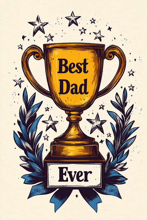 Trophy Best Dad ecard