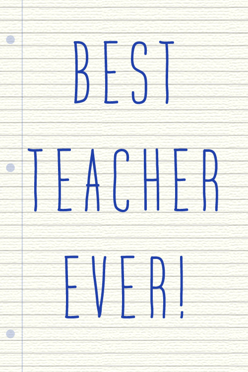 Best Teacher Note Paper ecard