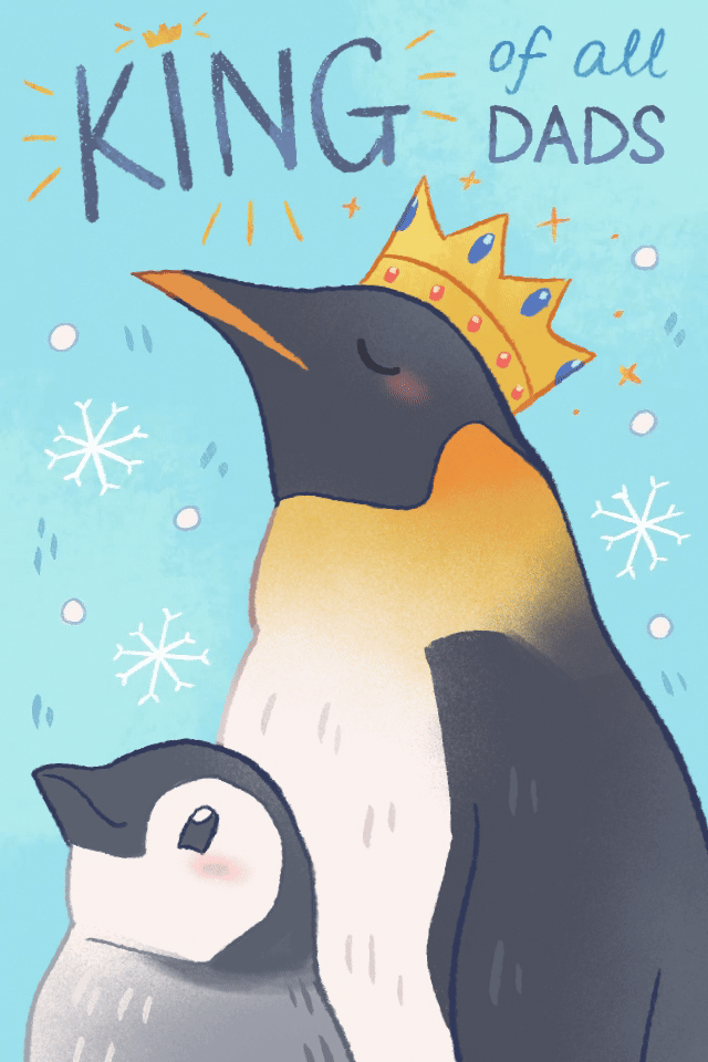 King Of Dads Penguin ecard