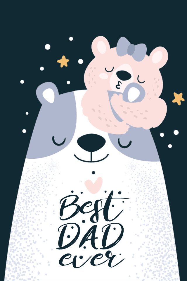 Bear and Cub Best Dad ecard