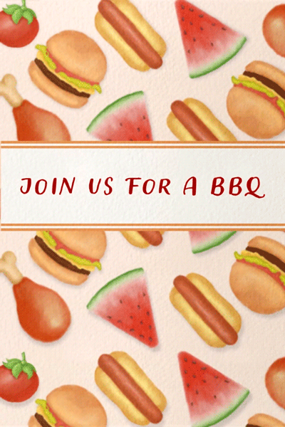 BBQ Food Invite ecard