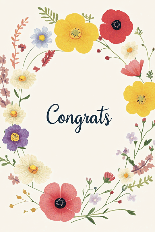 Floral Congrats ecard
