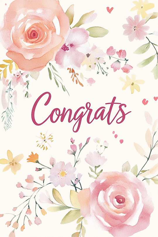 Roses Congrats ecard