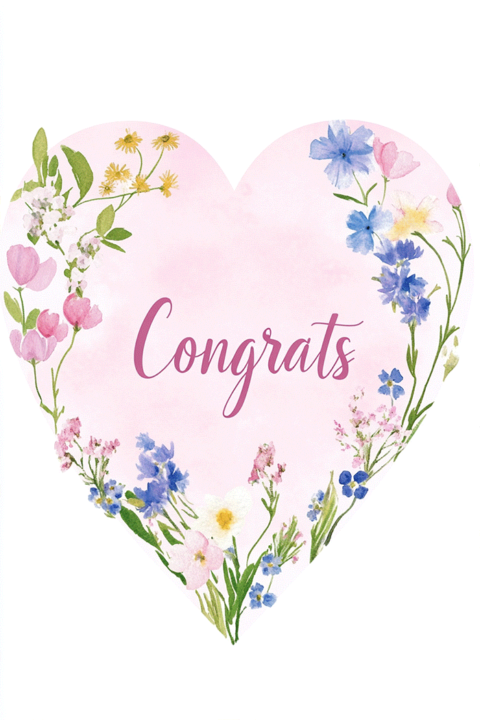 Congrats Heart ecard