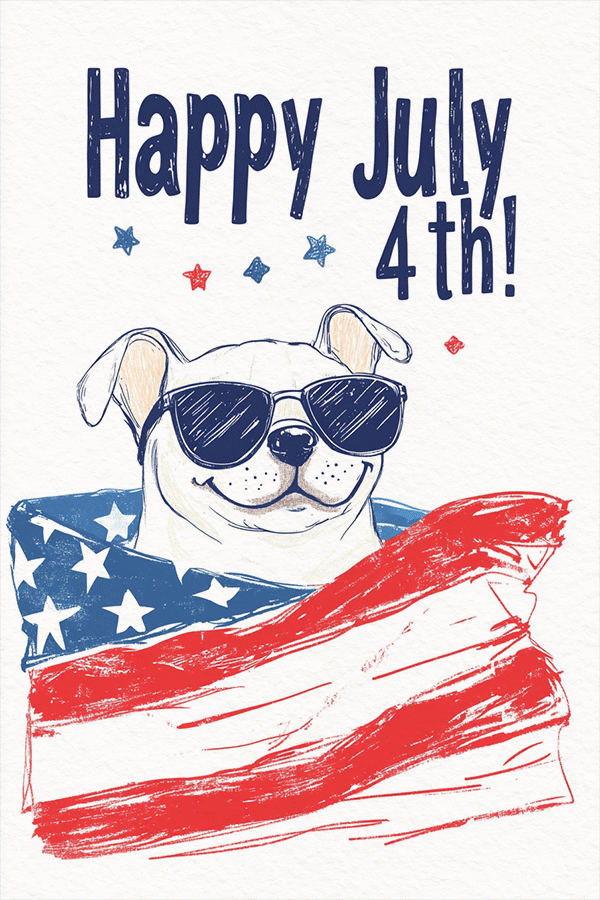 Flag Dog ecard