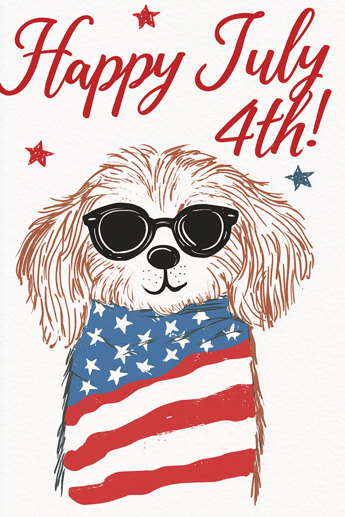 Cool Patriotic Dog  ecard