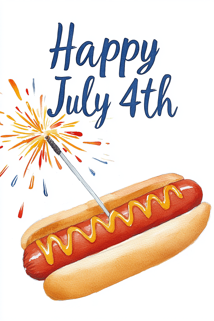 Hot Dog Sparkler ecard