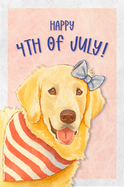 4th Of July Golden ecard