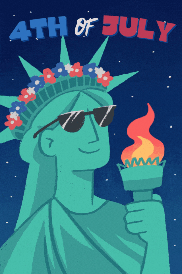 Lady Liberty Flame ecard
