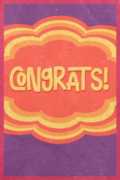 Congrats Cloud Burst ecard