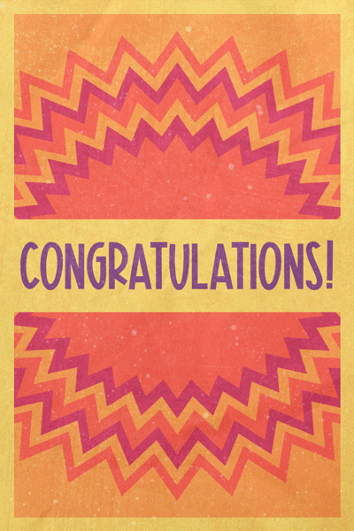 Congrats Star Burst ecard