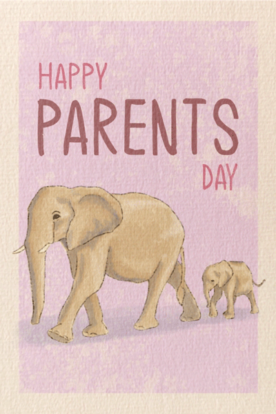 Elephants Parents Day ecard