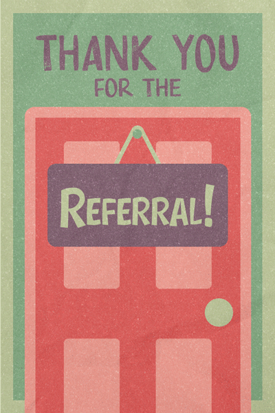Referral Door Sign  ecard