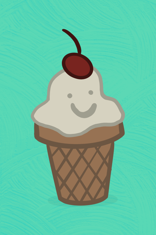 Melting Smiley Cone ecard