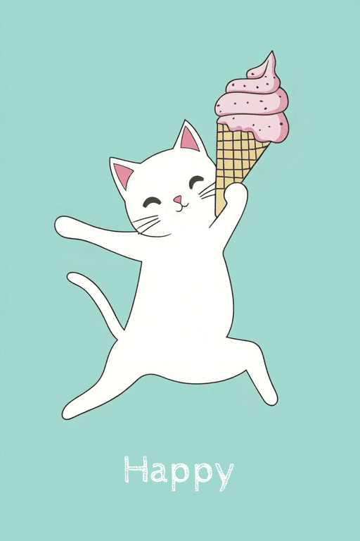Ice Cream Cat ecard