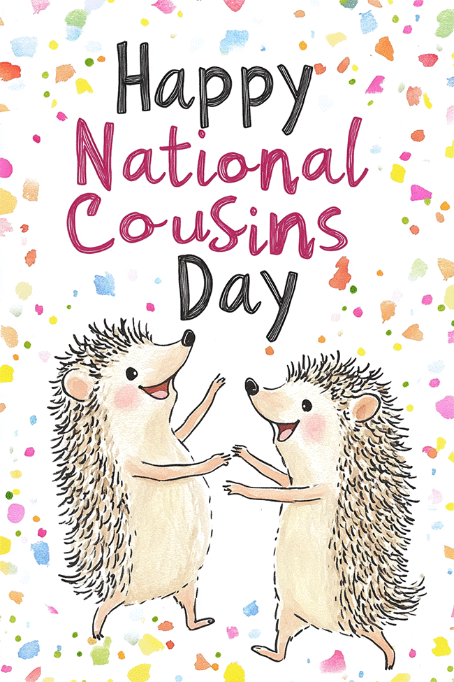 Hedgehog Cousins ecard