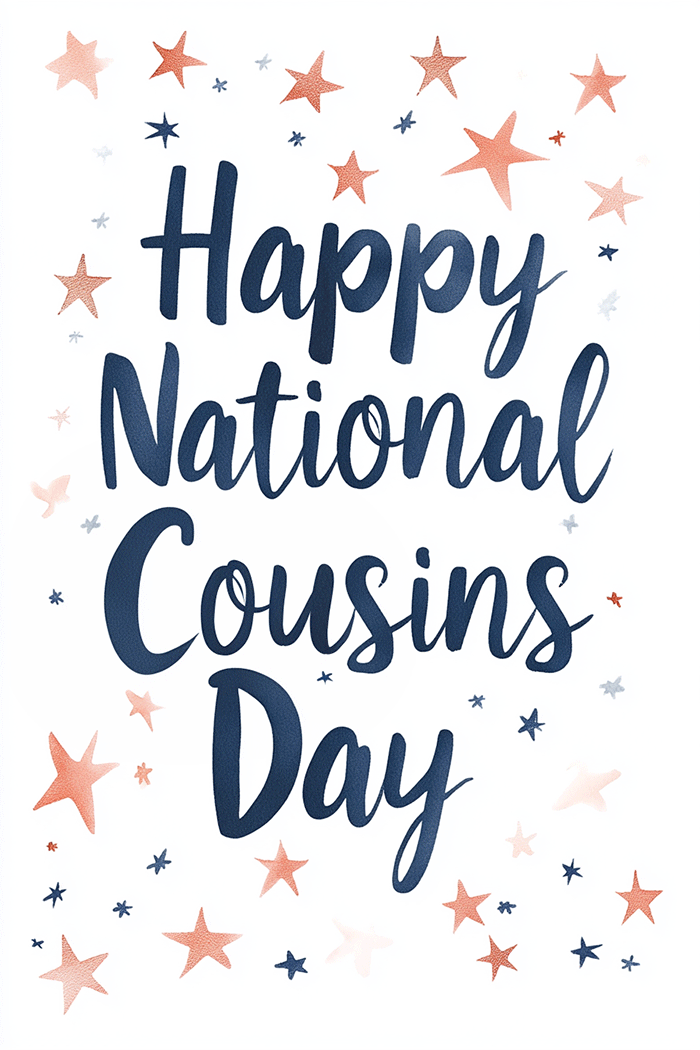 Cousins Day Stars  ecard